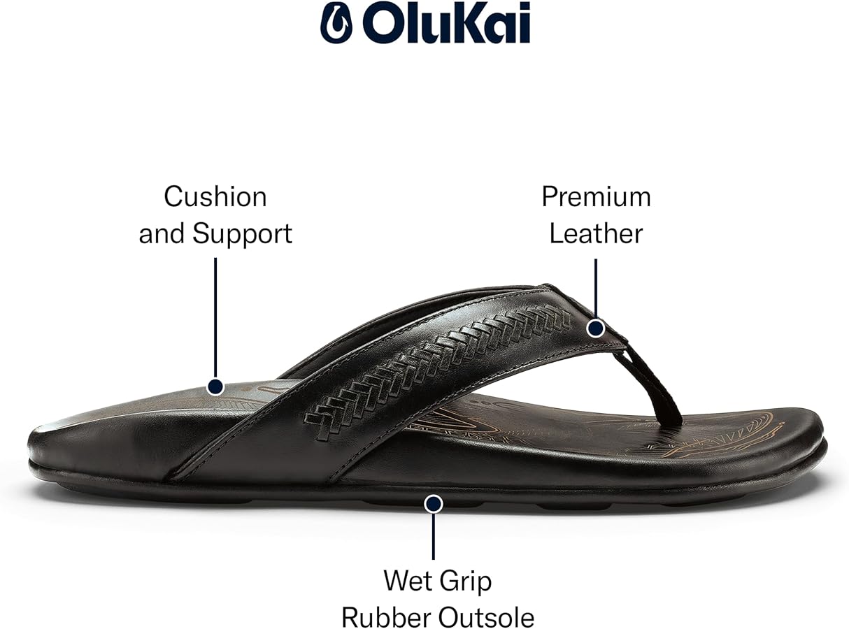 Amazon.com | OLUKAI Mea Ola Mano Men's Leather Sandals, Everyday